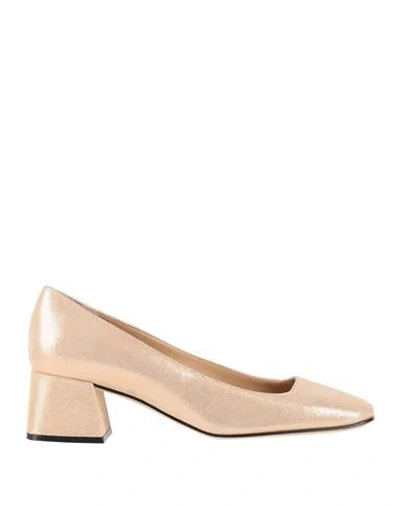 Sergio Rossi Woman Pumps Copper Size 6 Leather In Orange
