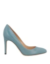 Sergio Rossi Woman Pumps Deep Teal Size 6 Leather In Green