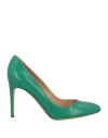 Sergio Rossi Woman Pumps Emerald Green Size 10 Soft Leather
