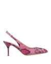 Sergio Rossi Woman Pumps Fuchsia Size 8 Leather In Pink