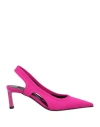 Sergio Rossi Woman Pumps Fuchsia Size 8 Textile Fibers In Pink