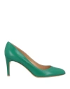 Sergio Rossi Woman Pumps Green Size 6 Leather