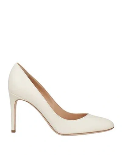 Sergio Rossi Woman Pumps Ivory Size 7 Leather In White