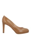 Sergio Rossi Woman Pumps Khaki Size 5 Leather In Brown