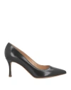 Sergio Rossi Woman Pumps Lead Size 7 Leather In Grey
