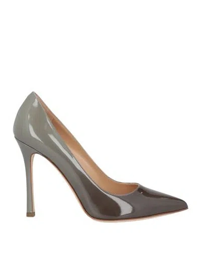 Sergio Rossi Woman Pumps Lead Size 7 Leather In Grey