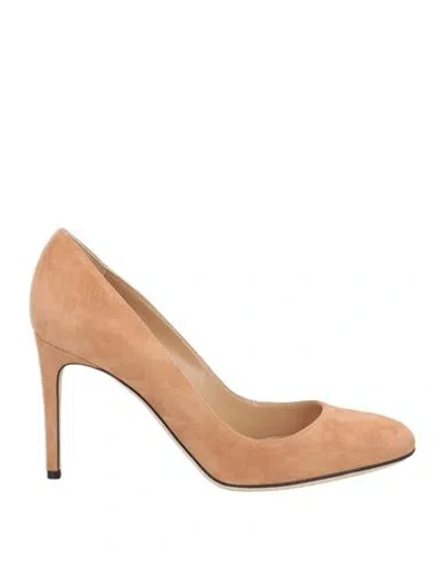 Sergio Rossi Woman Pumps Light Brown Size 8 Leather In Beige