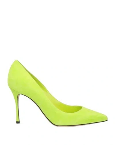 Sergio Rossi Woman Pumps Light Green Size 6 Leather