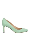 Sergio Rossi Woman Pumps Light Green Size 9 Leather