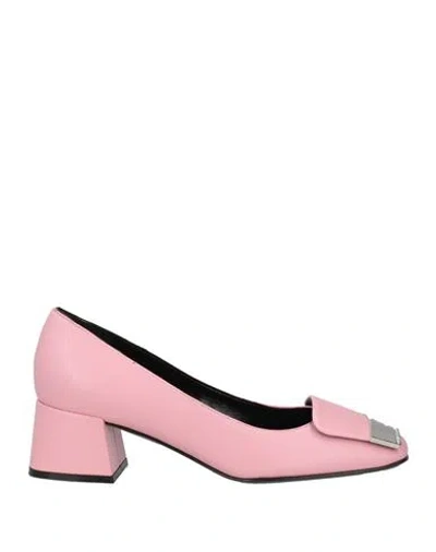 Sergio Rossi Woman Pumps Light Pink Size 4.5 Soft Leather