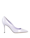 Sergio Rossi Woman Pumps Lilac Size 6.5 Leather In Purple