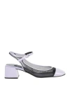 Sergio Rossi Woman Pumps Lilac Size 6.5 Leather, Textile Fibers In Purple