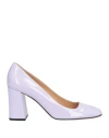 Sergio Rossi Woman Pumps Lilac Size 8 Leather