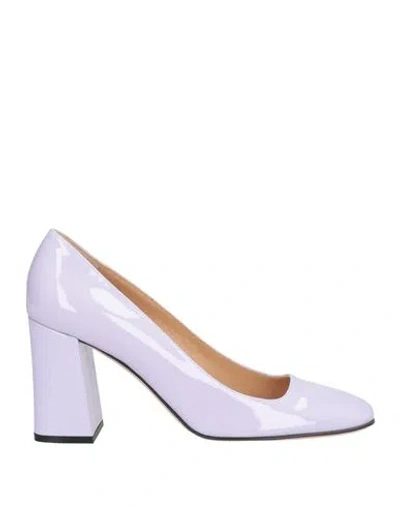 Sergio Rossi Woman Pumps Lilac Size 8 Leather