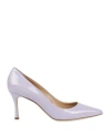 Sergio Rossi Woman Pumps Lilac Size 6.5 Leather In Purple