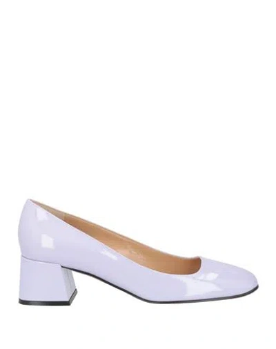 Sergio Rossi Woman Pumps Lilac Size 8 Leather In Purple