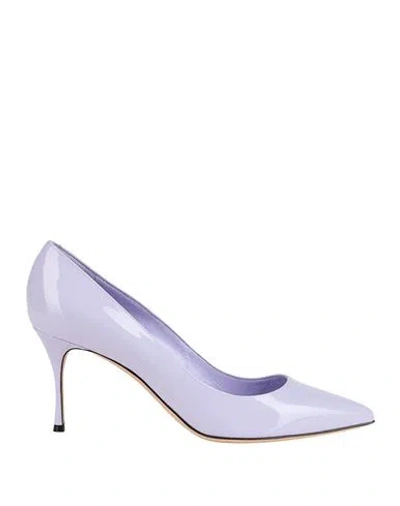 SERGIO ROSSI SERGIO ROSSI WOMAN PUMPS LILAC SIZE 9 LEATHER