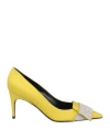 Sergio Rossi Woman Pumps Acid Green Size 8 Textile Fibers In Green