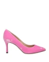 Sergio Rossi Woman Pumps Magenta Size 7.5 Textile Fibers In Magenta