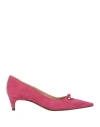 Sergio Rossi Woman Pumps Magenta Size 8.5 Soft Leather