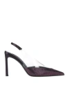 Sergio Rossi Woman Pumps Mauve Size 8 Textile Fibers, Pvc - Polyvinyl Chloride In Purple