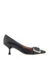 Sergio Rossi Woman Pumps Midnight Blue Size 4 Soft Leather