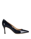 Sergio Rossi Woman Pumps Midnight Blue Size 8 Leather