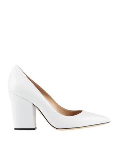 Sergio Rossi Woman Pumps Off White Size 6.5 Leather