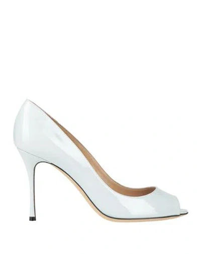 Sergio Rossi Woman Pumps Off White Size 6.5 Leather