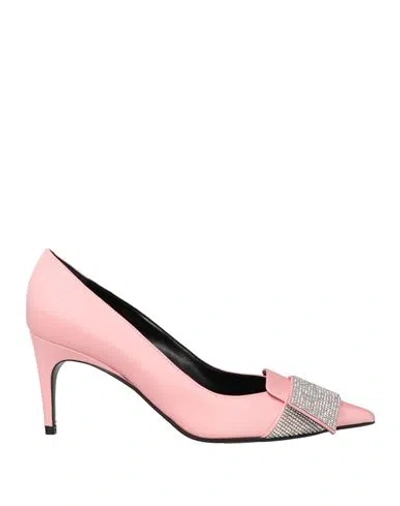 Sergio Rossi Sr1 Paris 75mm Satin Pumps In Pink