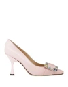 Sergio Rossi Woman Pumps Pink Size 4 Textile Fibers