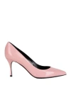 Sergio Rossi Woman Pumps Pink Size 9.5 Soft Leather In Pink