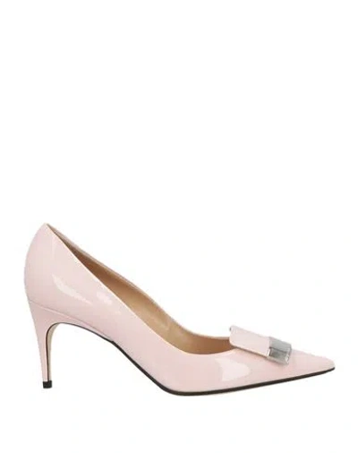 Sergio Rossi Woman Pumps Pink Size 5.5 Leather