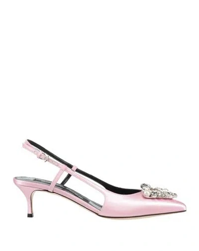 Sergio Rossi Woman Pumps Pink Size 6 Textile Fibers
