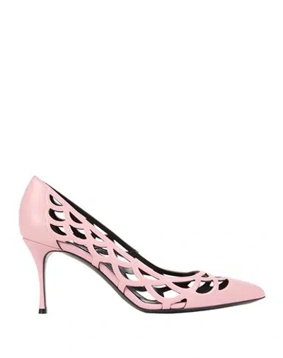 Sergio Rossi Sr Mermaid 75mm Leather Pumps In Pink