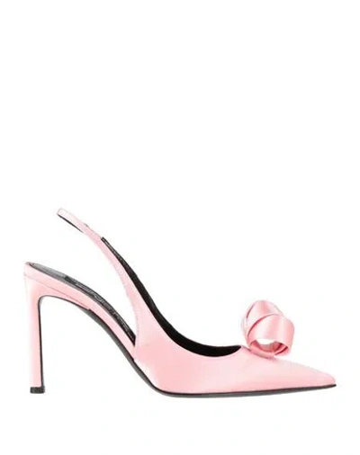 Sergio Rossi Woman Pumps Pink Size 8 Textile Fibers
