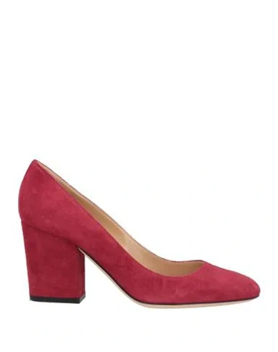 Sergio Rossi Woman Pumps Red Size 7 Leather