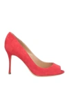 Sergio Rossi Woman Pumps Red Size 8 Leather