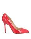 Sergio Rossi Woman Pumps Red Size 7.5 Leather In Red
