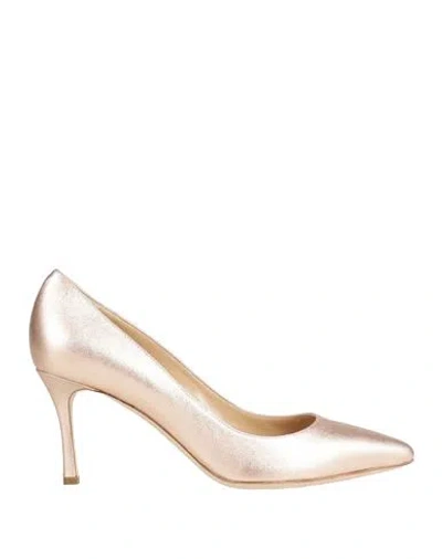 Sergio Rossi Godiva High Heels In Rose Gold