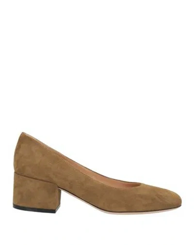 Sergio Rossi Woman Pumps Sage Green Size 6.5 Leather