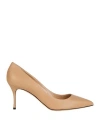 Sergio Rossi Woman Pumps Sand Size 10.5 Leather In Beige