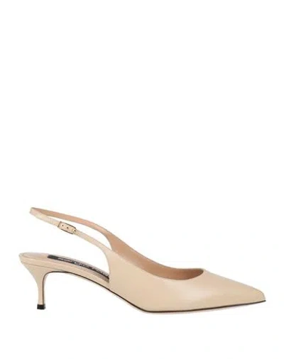 Sergio Rossi Woman Pumps Sand Size 9 Leather In Neutral