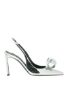 Sergio Rossi Woman Pumps Silver Size 6.5 Leather In Silver