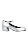 Sergio Rossi Woman Pumps Silver Size 6.5 Leather In Silver