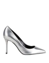 Sergio Rossi Woman Pumps Silver Size 7.5 Leather In Silver