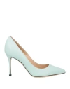 Sergio Rossi Woman Pumps Sky Blue Size 5.5 Leather