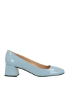 Sergio Rossi Woman Pumps Sky Blue Size 5.5 Leather