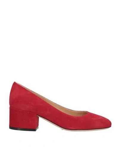 Sergio Rossi Woman Pumps Tomato Red Size 6 Leather