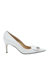 Sergio Rossi Woman Pumps White Size 10 Soft Leather